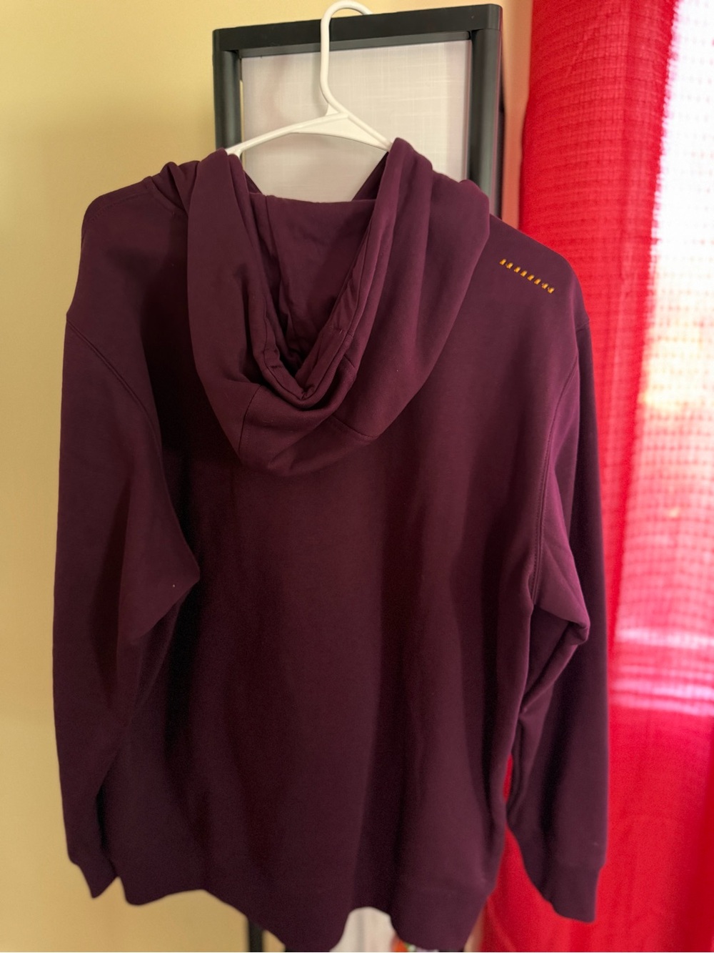 Ariat Women's Plum Crewneck Hoodie with Sleeve Logo - Picture 5 of 5